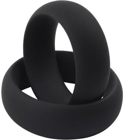 Chisa Novelties GK Power Infinity Silicone Ring Medium Cock Ring Cock Silicon Negru