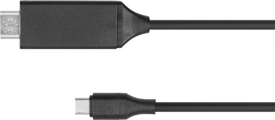 Kruger & Matz Cable HDMI male - USB-C male 2m Μαύρο