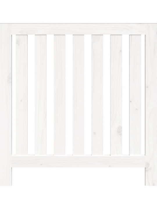 vidaXL Husă Pentru Radiator Din Lemn Masiv Alb 79.5x19x84cm