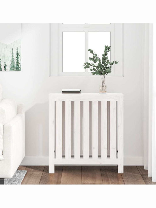 vidaXL Husă Pentru Radiator Din Lemn Masiv Alb 79.5x19x84cm