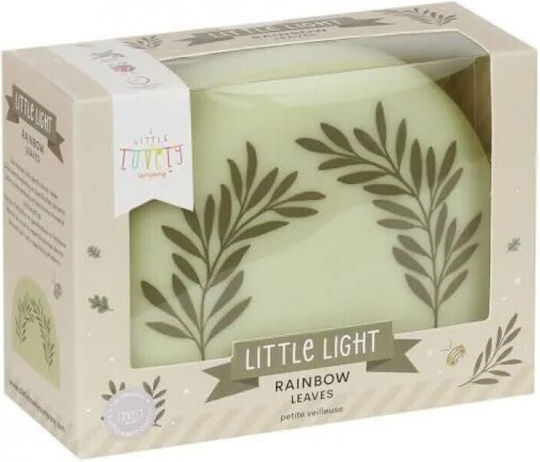 A Little Lovely Company Night Light LED Rainbow Leaves Battery Green