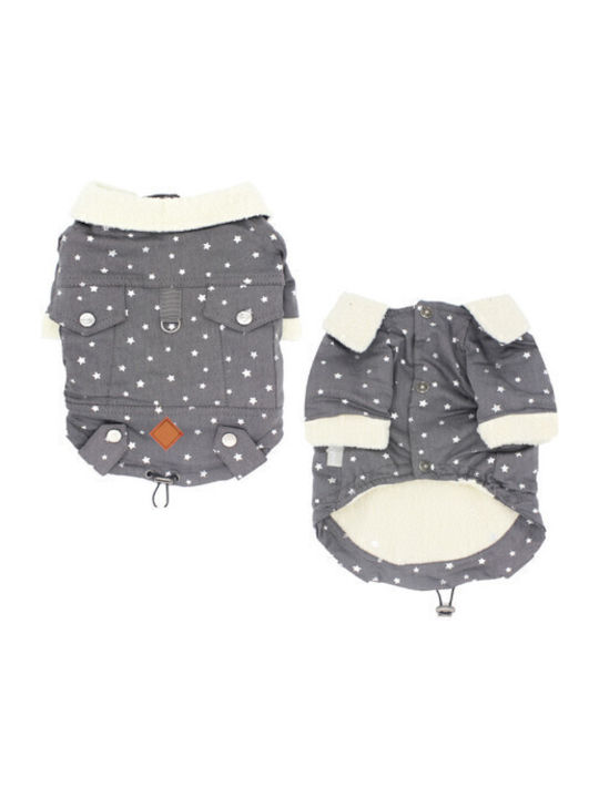 Glee EOS Haine pentru câini Fleece / Impermeabil Gri Mediu cu Lungimea Spateului 30 cm