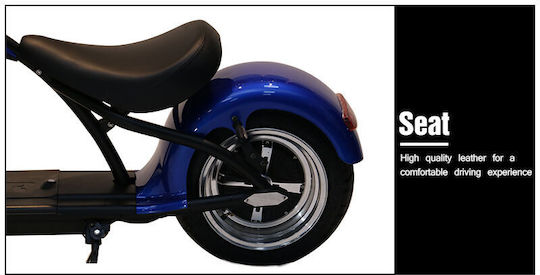 WheelnWater Harley GM-01 Electric Scooter Power 2000W 20Ah Blue Color