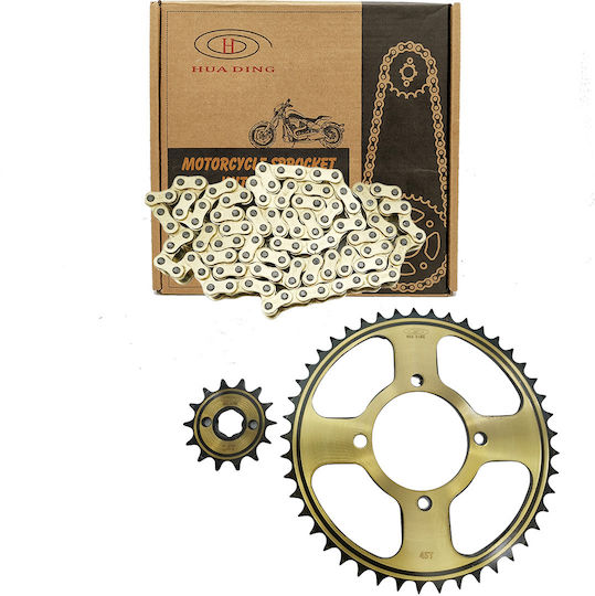 Σετ Γρανάζια Αλυσίδα Hua Ding (14-45-428) για Yamaha XT 125