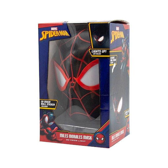 3DLightFX Led Kids Wall Light Spider Man Miles Morales 3DLightFX Led Kids Wall Light Spider Man Miles Morales