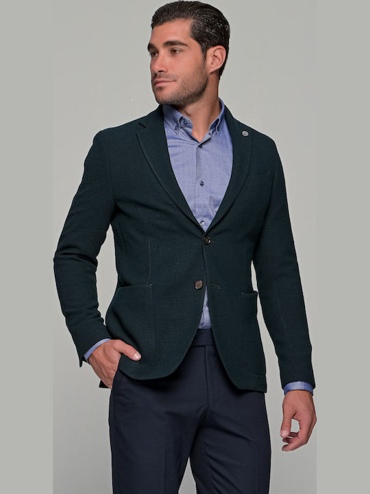 Men's Winter Suit Jacket Slim Fit Green