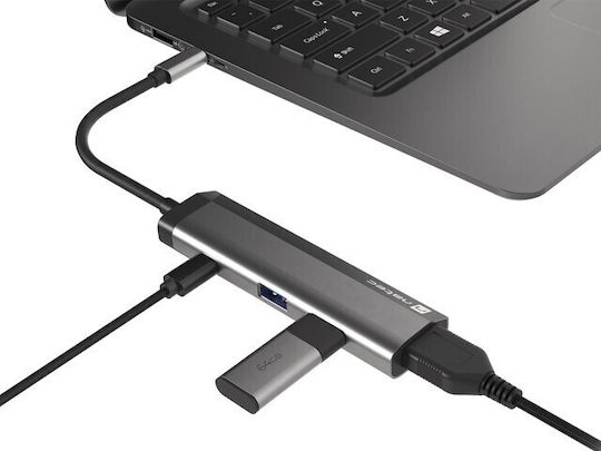 Natec Fowler Slim USB-C Docking Station mit HDMI 4K PD Gray