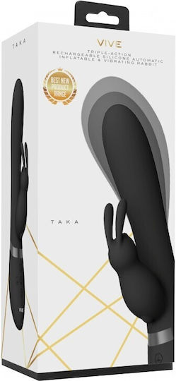 Vive Taka Δονητής Rabbit 21.3cm Black