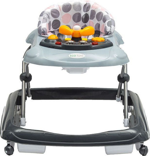 Ecotoys Baby Walker with Music for 6+ Months Gray