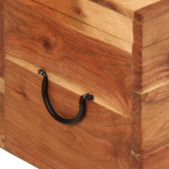 vidaXL Wooden Decorative Trunk Brown 39x28x31cm