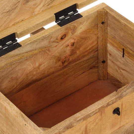 vidaXL Διακοσμητικό Μπαούλο Ξύλινο Μπεζ 39x28x31εκ.