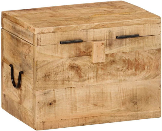 vidaXL Διακοσμητικό Μπαούλο Ξύλινο Μπεζ 39x28x31εκ.