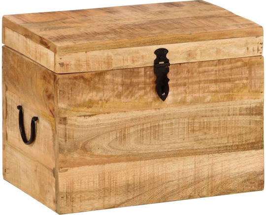 vidaXL Διακοσμητικό Μπαούλο Ξύλινο Μπεζ 39x28x31εκ.