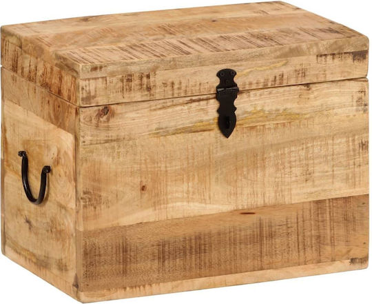 vidaXL Διακοσμητικό Μπαούλο Ξύλινο Μπεζ 39x28x31εκ.