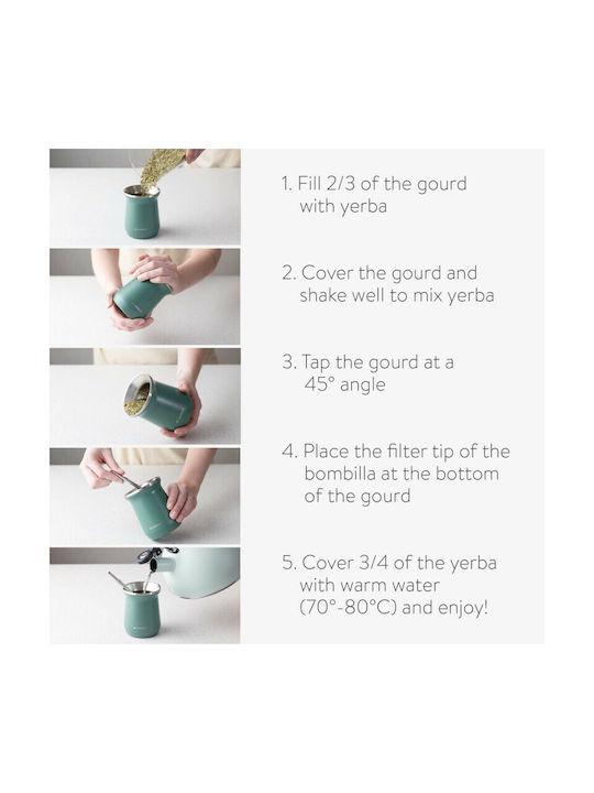 Navaris Yerba Metallic Cup Green 300ml
