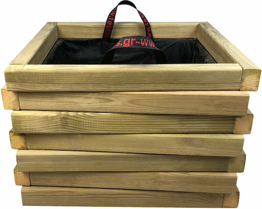 Tesias Pot Wooden 50x50x36cm.