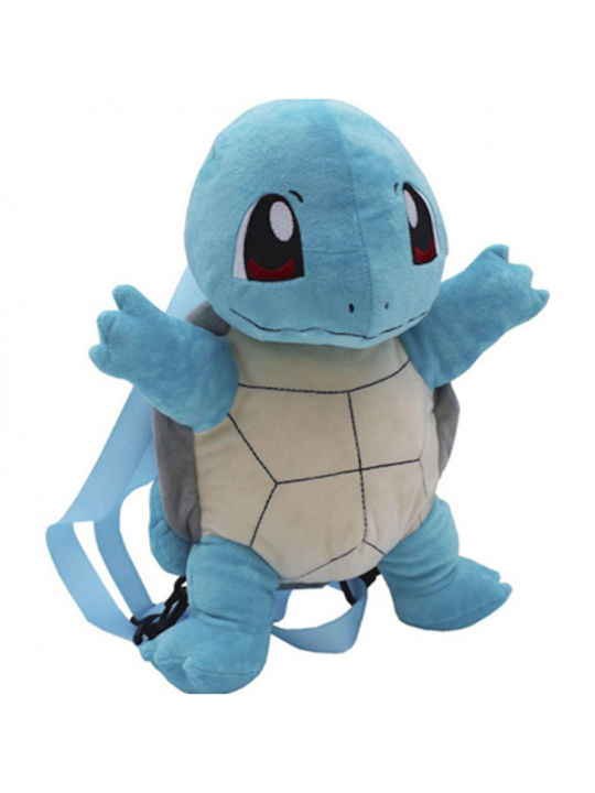 Pokemon Squirtle Plush Ученическа Чанта Обратно Детска градина в Светлосин цвят