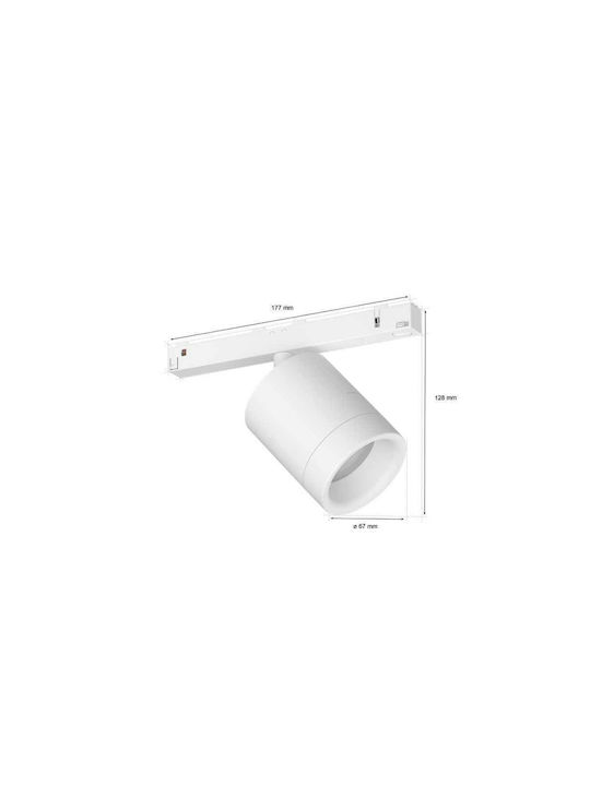 Philips Μονό LED RGB Σποτ σε Λευκό Χρώμα