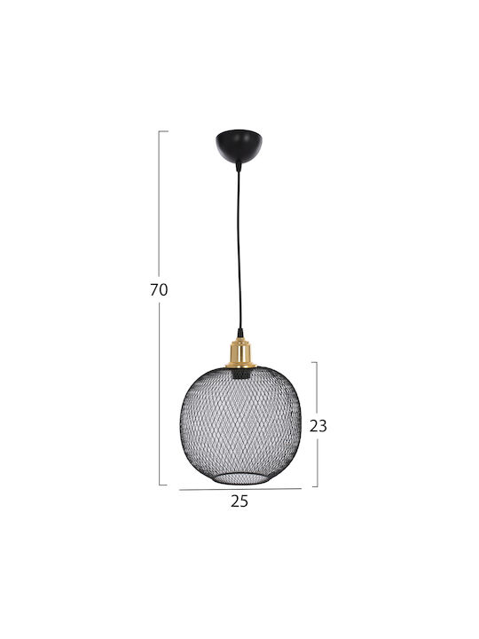 HomeMarkt Pendant Light LED Grid Black