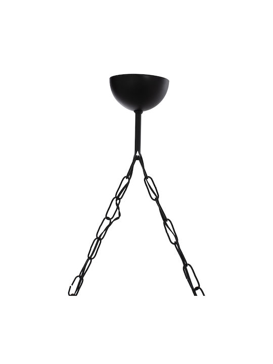HomeMarkt Hängelampe Schwarz Raster mit Fassung E27 40cm.