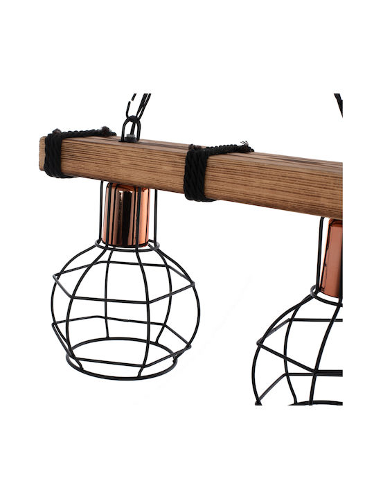 HomeMarkt Hängelampe Schwarz Raster mit Fassung E27 40cm.