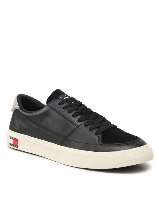 Tommy Hilfiger Vulcanized Ανδρικά Sneakers Μαύρα