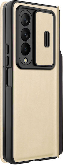 Nillkin Qin Pro Buchen Sie Synthetisches Leder / Kunststoff 0.2mm Gold (Galaxy Z Fold4)
