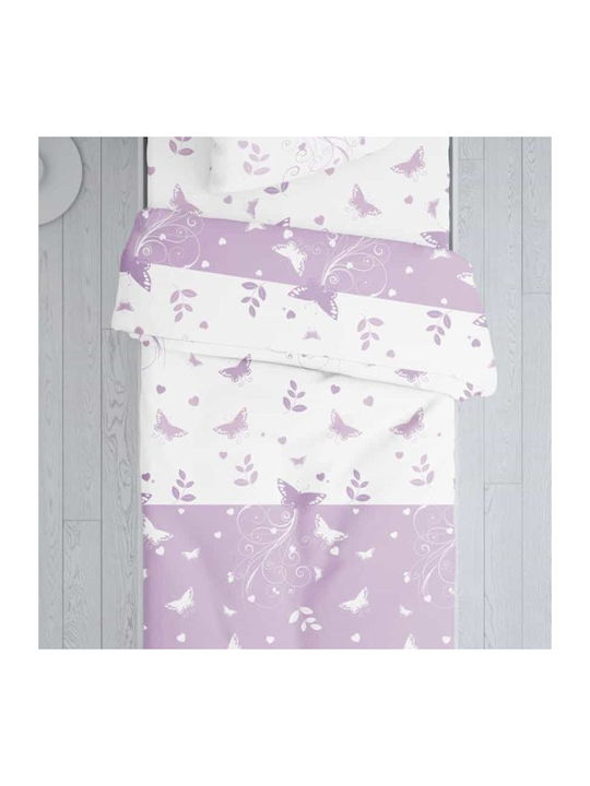 Viopros Duvet Crib Cotton Βαλέρια Lilac 120x160cm