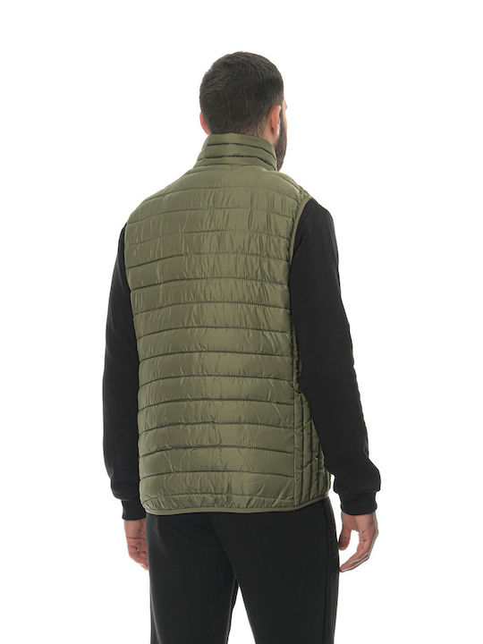 Athlos Sport Oslo Men's Sleeveless Puffer Jacket Khaki