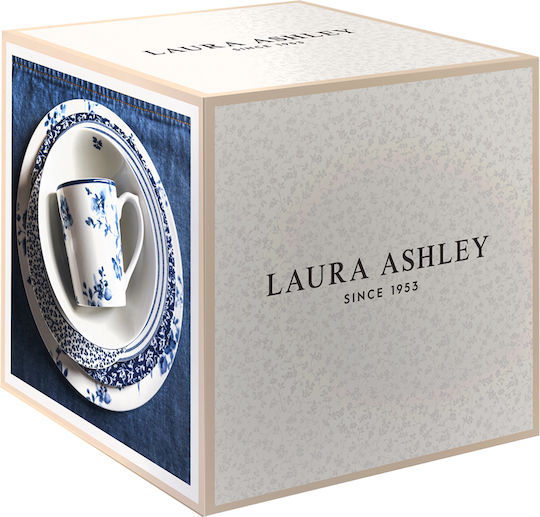 Laura Ashley Blueprint Blue Porcelain Dinnerware Set 16pcs