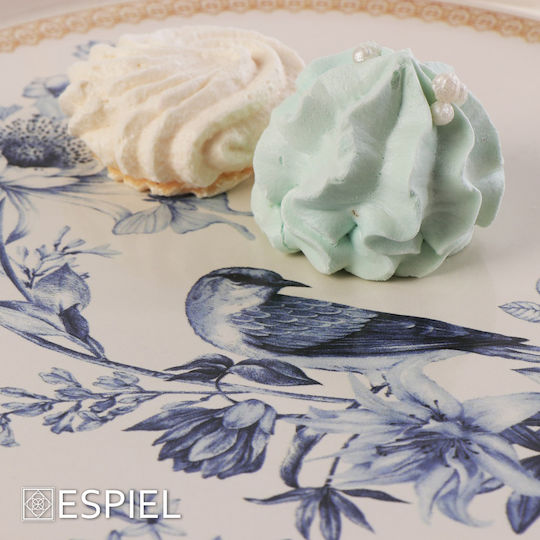 Espiel Silk Plate Shallow Ceramic Beige with Diameter 26cm