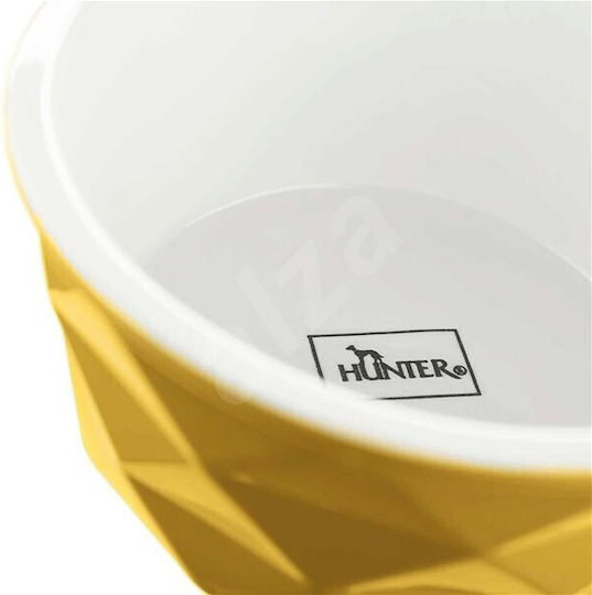 Hunter Eiby Ceramic Bowl Food & Water for Dog 550ml in Yellow Color