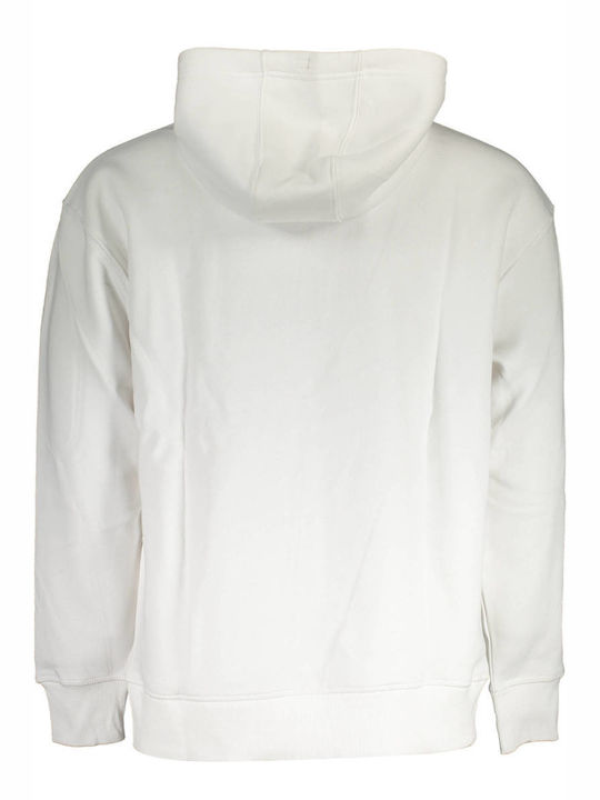 Tommy Hilfiger Men's Sweatshirt with Hood and Pockets White.