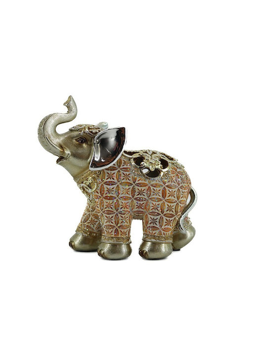 Karvounis Decorativ Elefant din Polirășină în Somon-Asimi 11.5x4.5x11.5cm 1buc