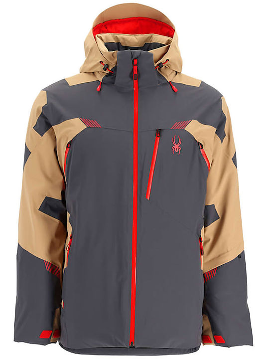 Spyder Leader Dermizax Men's Ski & Snowboard Jacket Ebony Tannin 221026_030