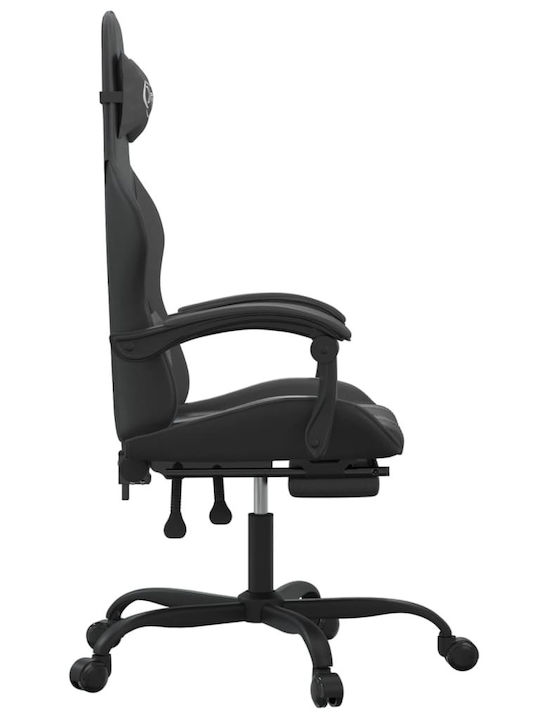 vidaXL 349611 Καρέκλα Gaming Δερματίνης με Υποπόδιο Μαύρη