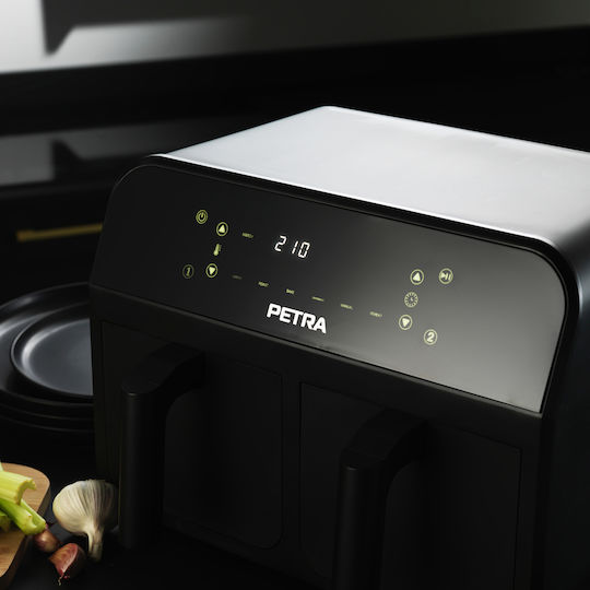 Petra Dual Air Pro Air Fryer με Διπλό Αποσπώμενο Κάδο 7.4lt Μαύρο