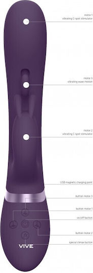 Vive Amoris Δονητής Rabbit 23cm Purple