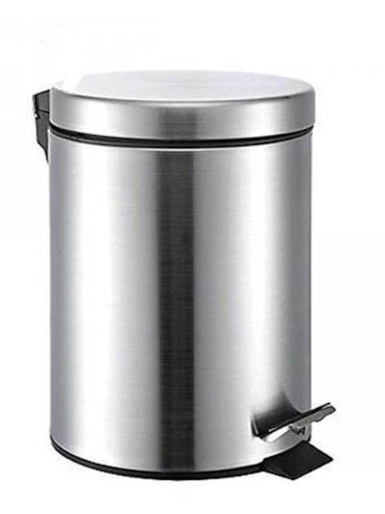 Delta Cleaning ΚΑ12Σ Inox Badezimmer Mülleimer 12Es Schwarz