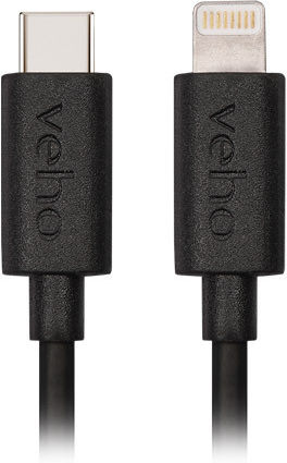 Veho USB-C zu Lightning Kabel Schwarz 0.2m (VCL-004-MFI-C-20CM)