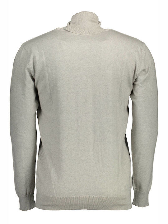 U.S. Polo Assn. Men's Long Sleeve Sweater Turtleneck Gray