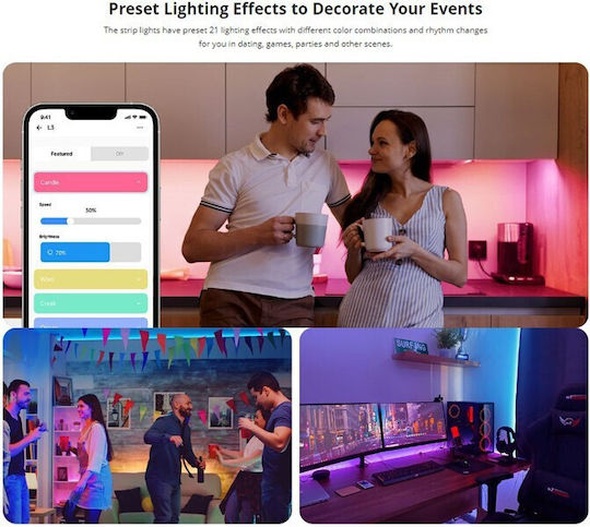 Sonoff Smart LED-Streifen Wi-Fi USB 5V RGB Licht 5m mit Netzteil & WiFi-Controller