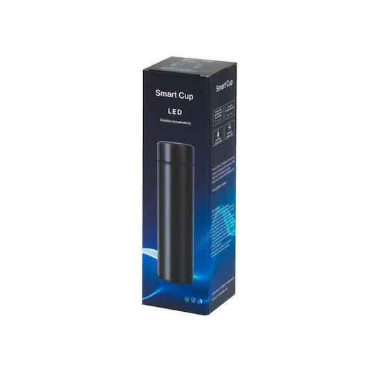 Loco Smart Led Μπουκάλι Θερμός Ανοξείδωτο 500ml Μπορντό