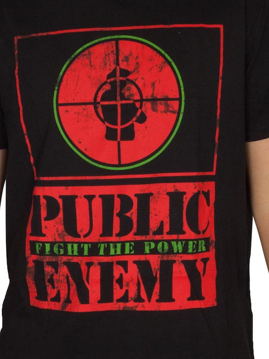 Amplified Public Enemy Fight The Power T-shirt Black Cotton