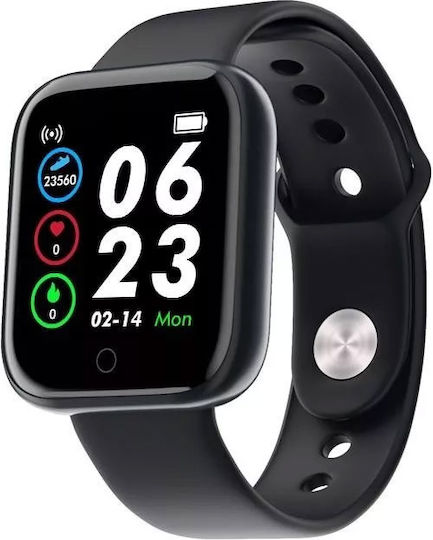 SPM Y68S Smartwatch with Heart Rate Monitor (Black)