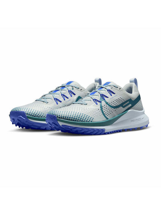 React Pegasus Trail 4 GTX Sport Shoes Trail Running Light Silver / Mineral Teal / Racer Blue