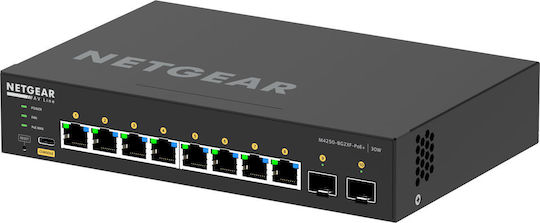 NetGear GSM4210PX-100EUS Gestionat L2 PoE+ Switch cu 8 Porturi Gigabit (1Gbps) Ethernet și 2 Porturi SFP