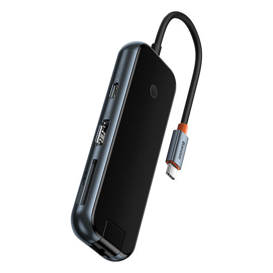 Baseus AcmeJoy USB-C Docking Station με HDMI 4K PD Γκρι