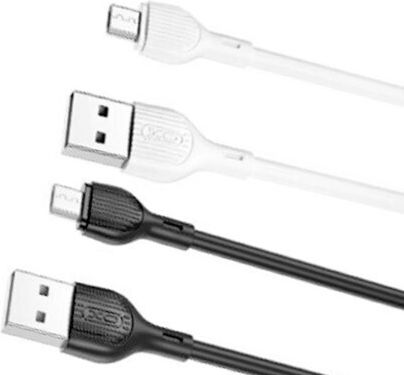 XO NB200 Regular USB 2.0 to micro USB Cable Μαύρο 1m (16.005.0149) 1τμχ