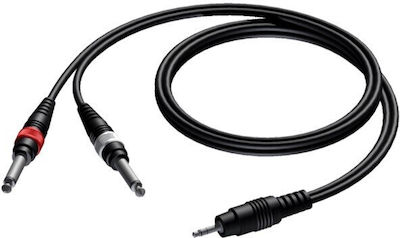 Procab CLA713/3 Cable 2 x 6.3mm male - 3.5mm male 3m (CLA713/3)